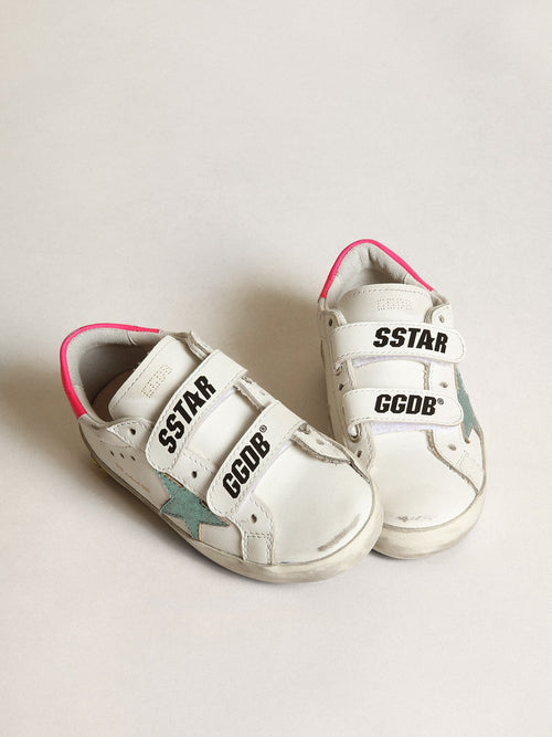 Junior Old School with aquamarine laminated leather star