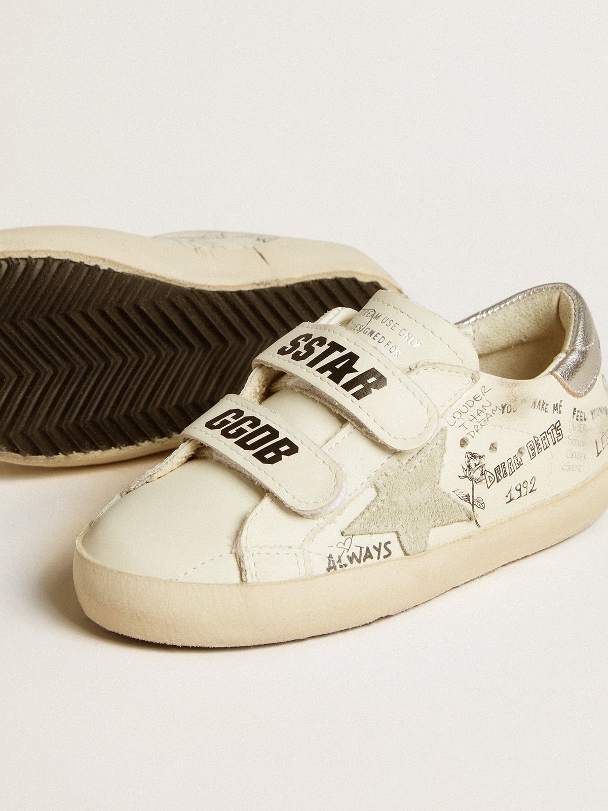 Old School Junior with suede star and metallic leather heel tab