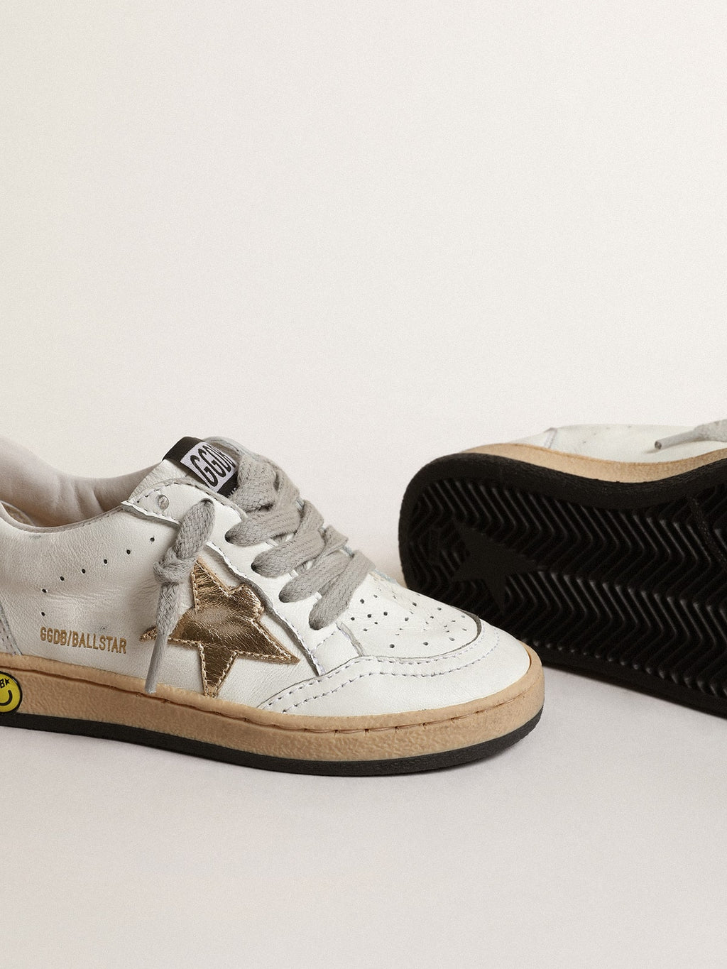 Ball Star Junior with gold metallic leather star and heel tab