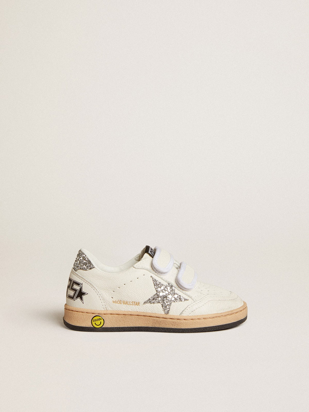 Ball Star Junior in nappa with silver glitter star and heel tab