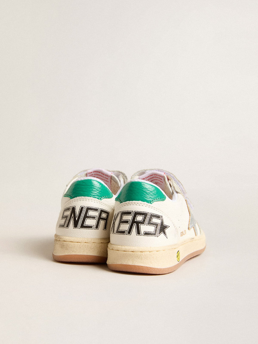 Junior Ball Star with silver star and green suede heel tab