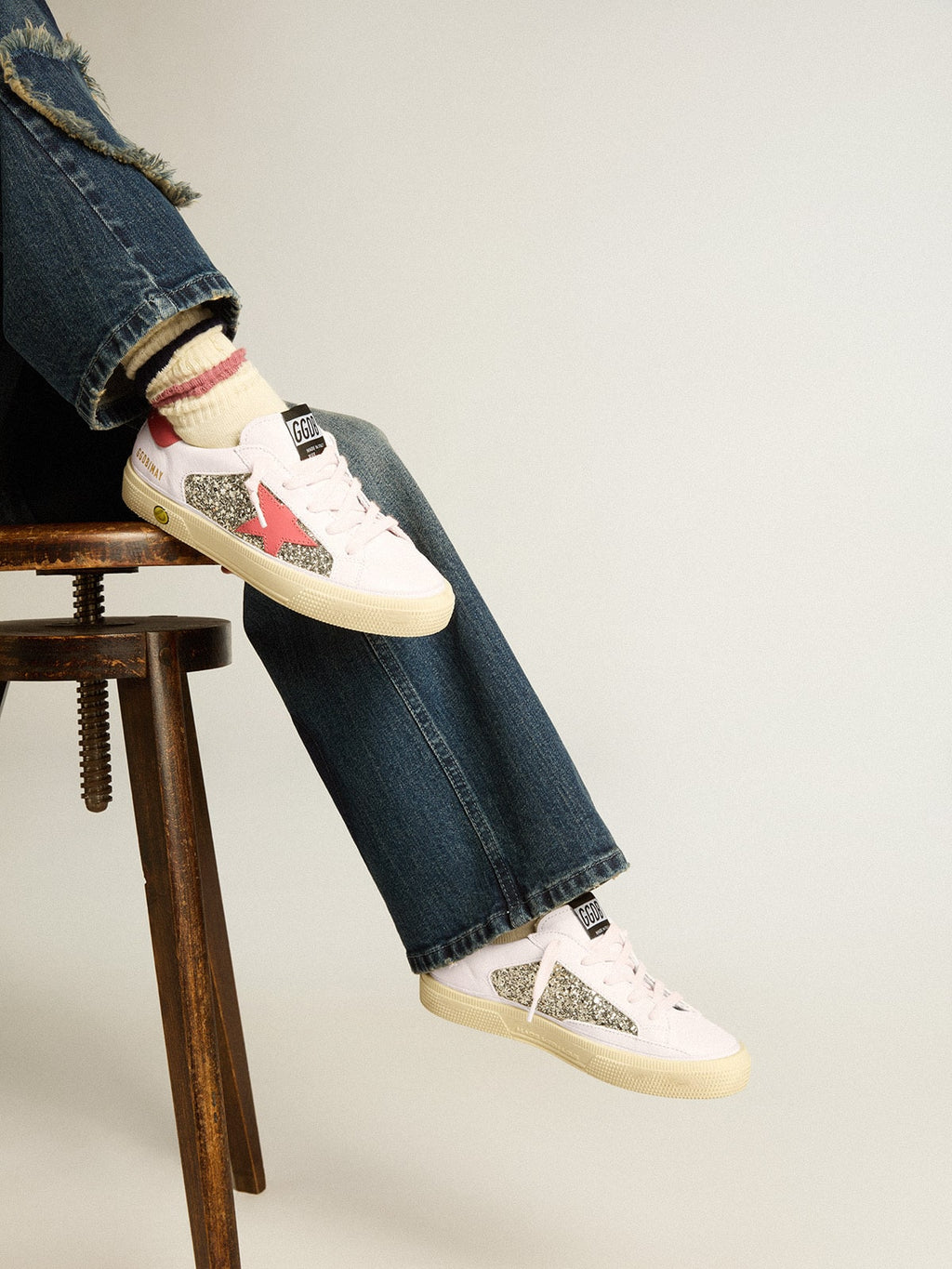 Junior May with red leather star and heel tab