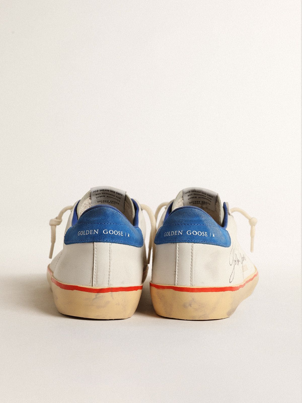 Men's Super-Star with perforated star and blue suede heel tab