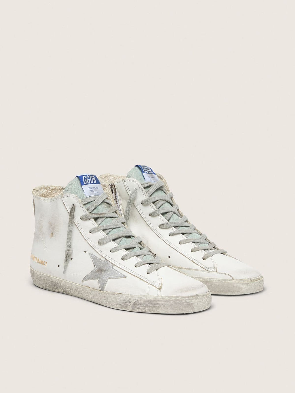 Men's Francy in leather with silver suede star