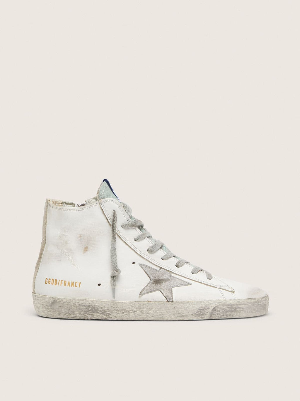 Men's Francy in leather with silver suede star