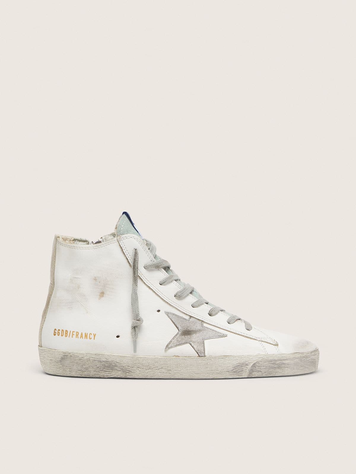 Men's Francy in leather with silver suede star
