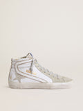Men's Slide in leather with suede details