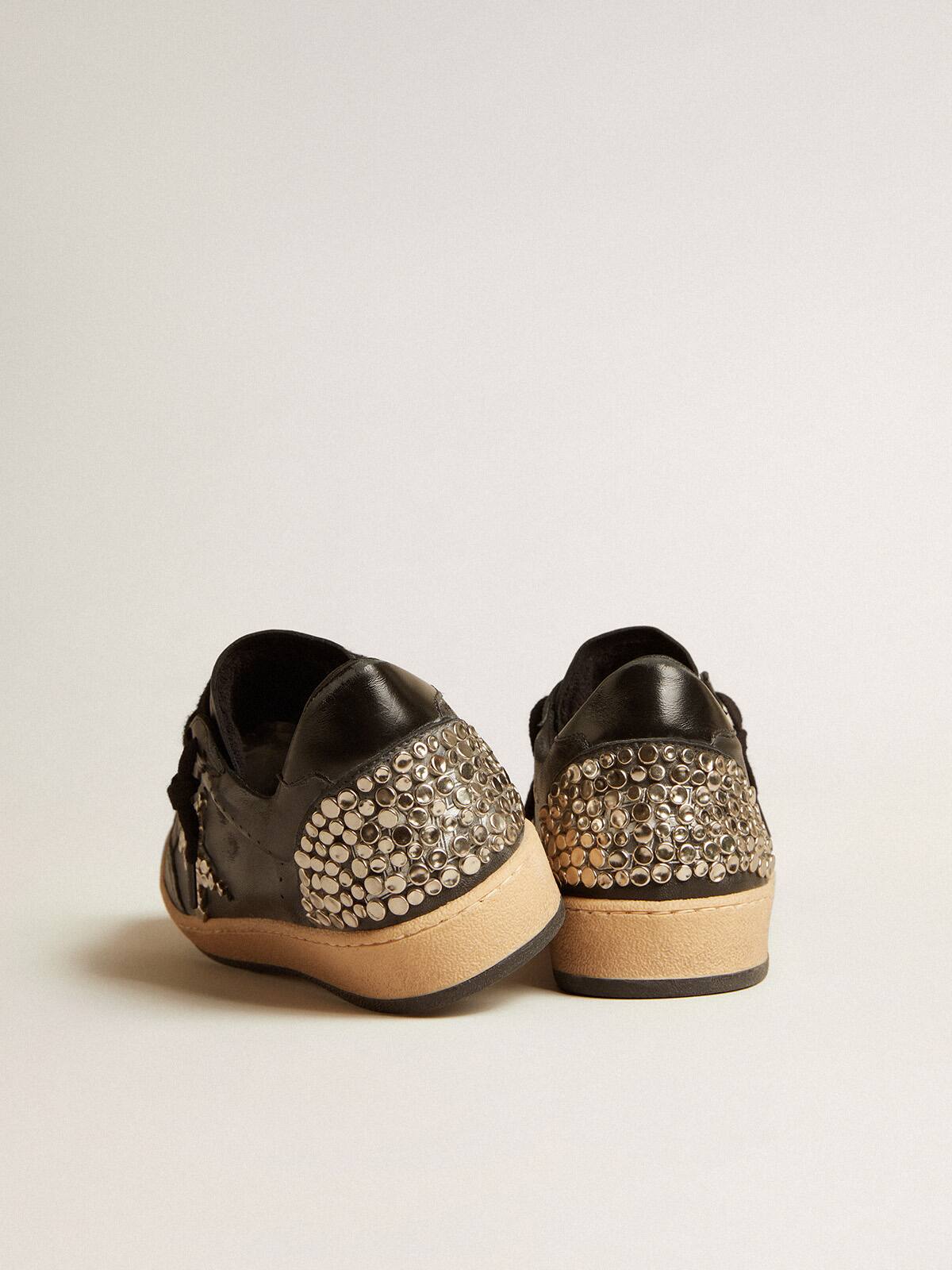 Men's Ball Star LAB in black nappa with studded black leather star