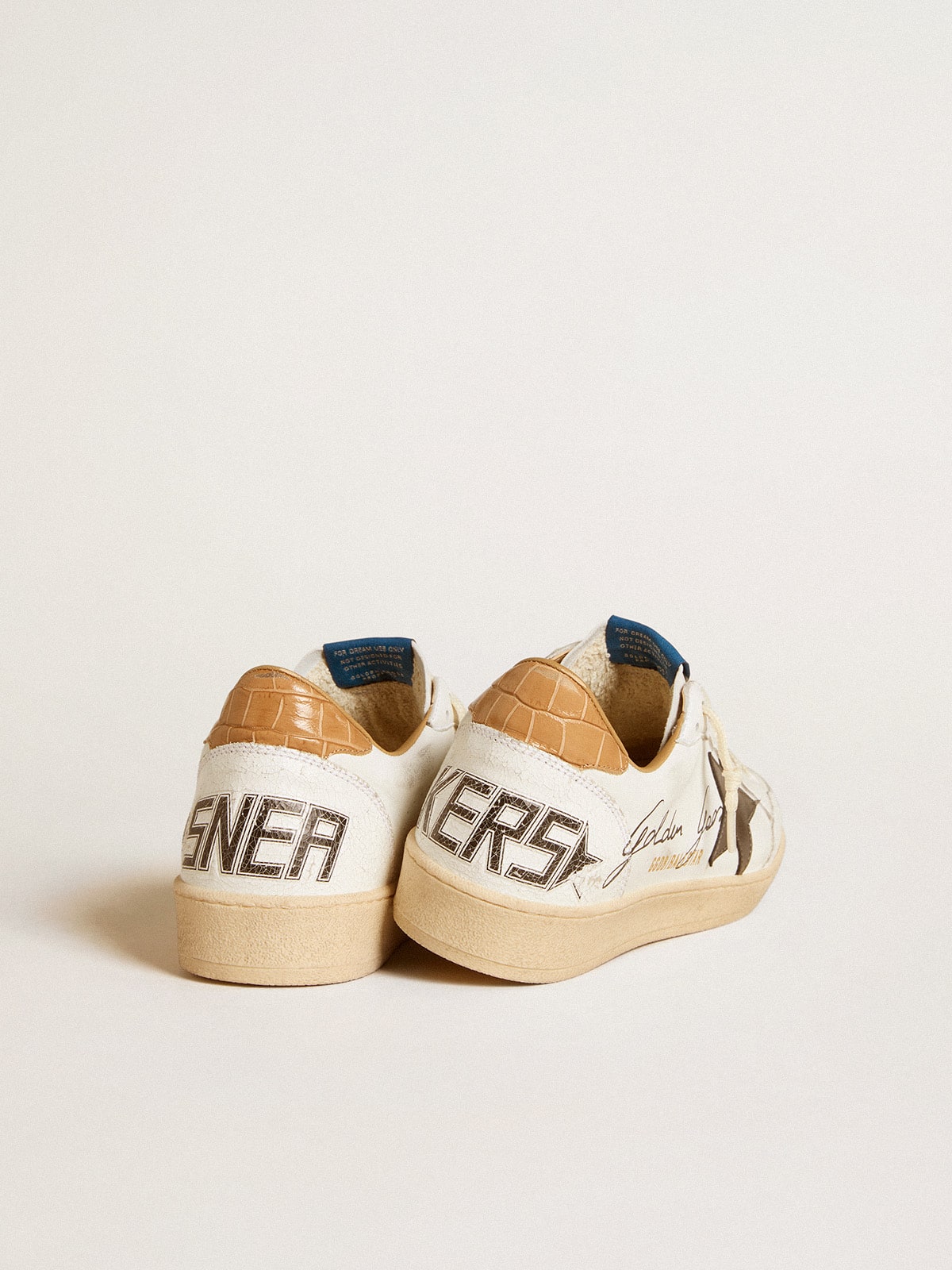 Ball Star in nappa with metallic star and croc-print leather heel tab