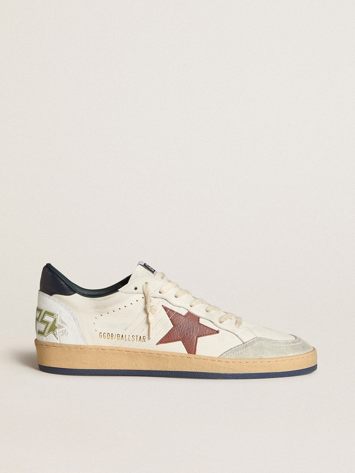 Ball Star in nappa with brown nubuck star and nappa heel tab
