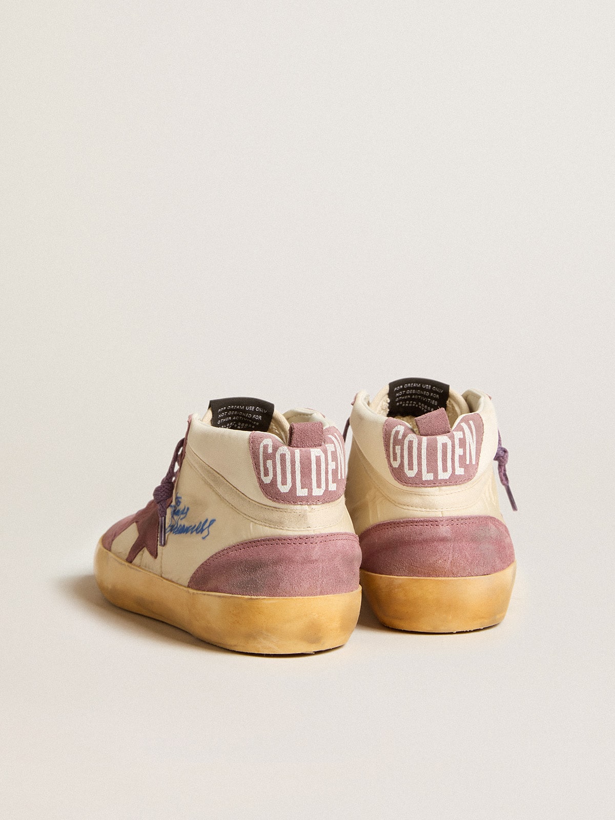 Men's Mid Star LAB in nylon and nappa with mauve suede star