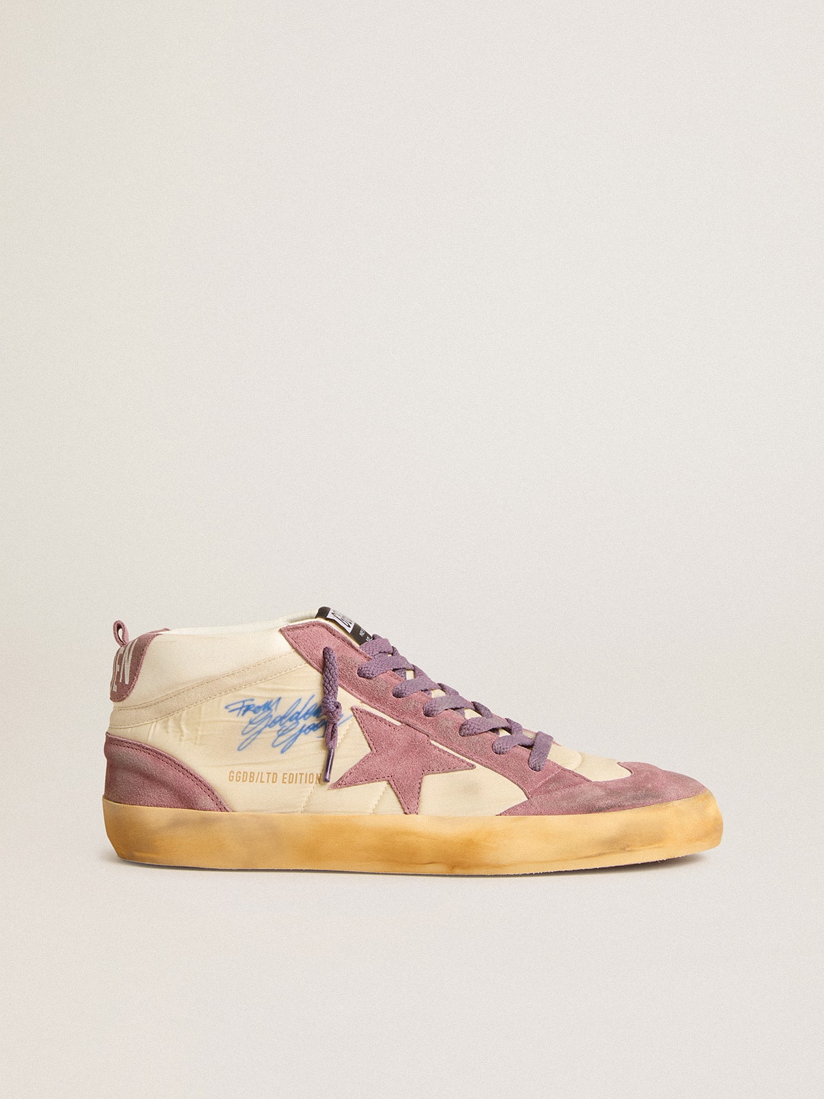 Men's Mid Star LAB in nylon and nappa with mauve suede star