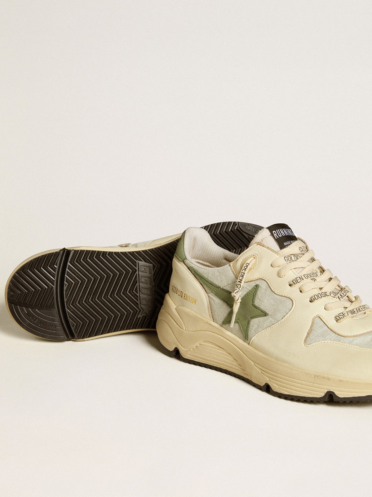 Men's Running Sole LTD in nylon and nappa with nubuck star and heel tab