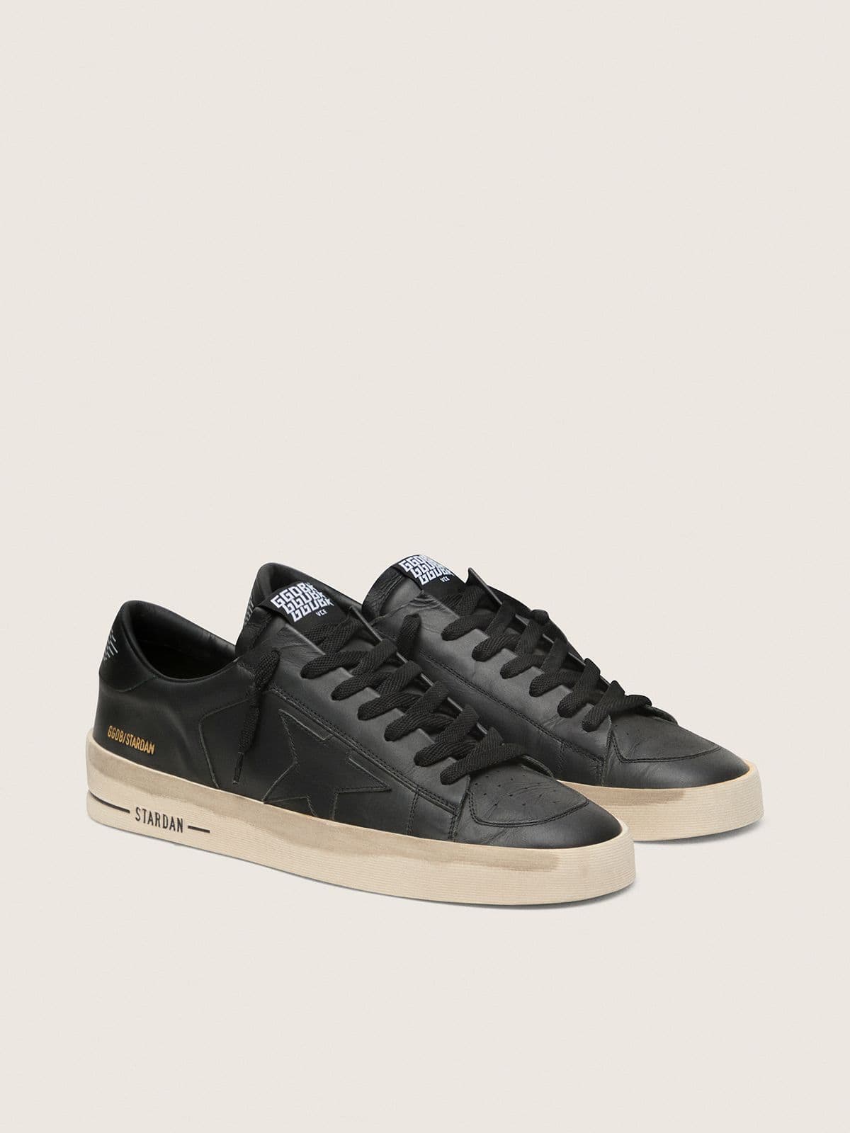 Men's Stardan in total black leather