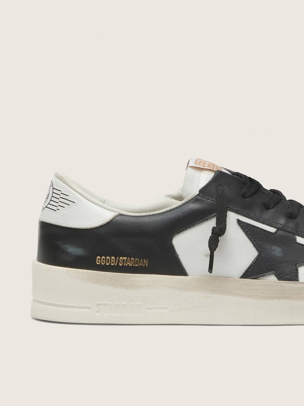 Men's Stardan in white and black leather