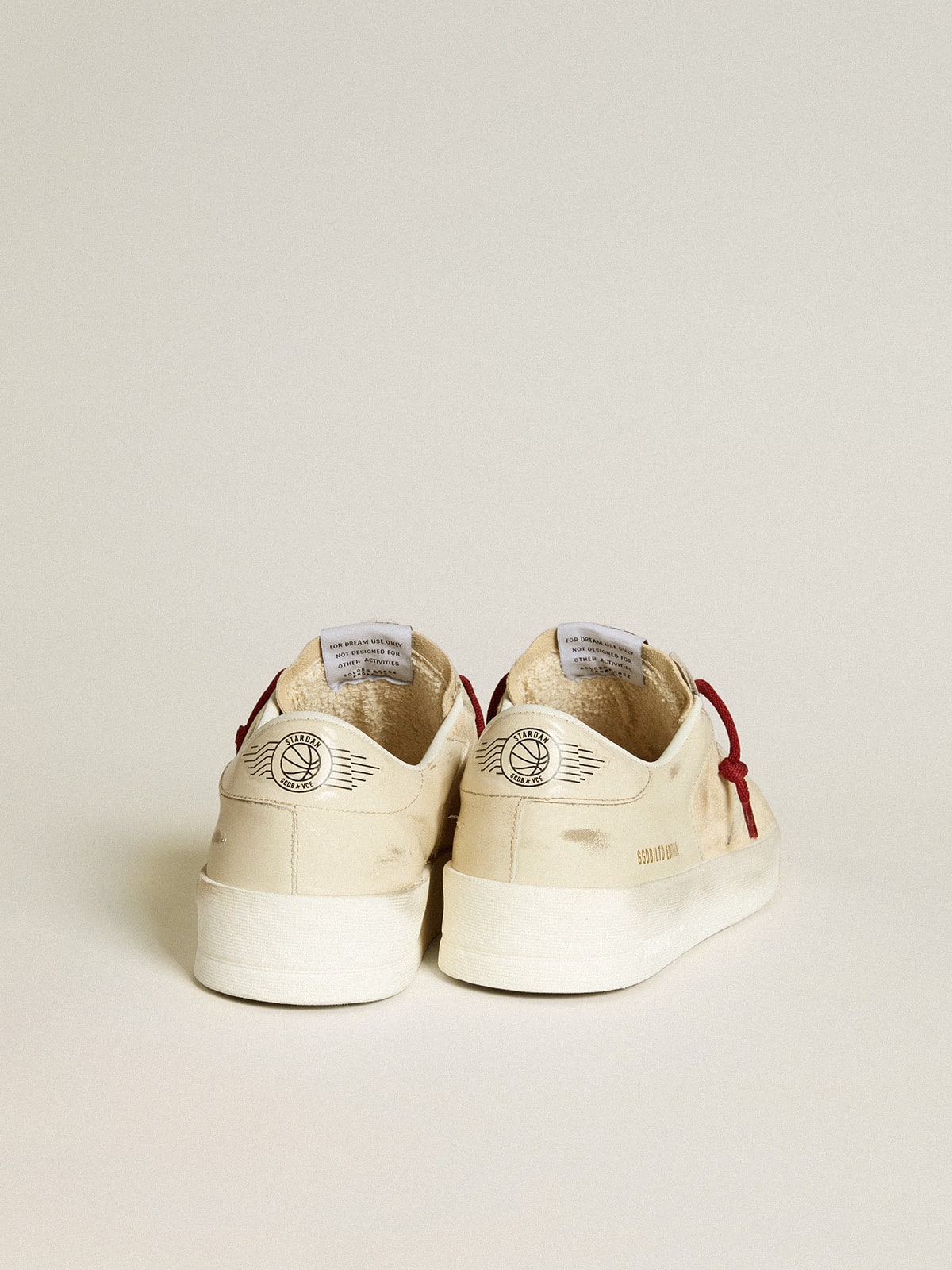 Men's Stardan LTD in suede with patent white leather star and heel tab
