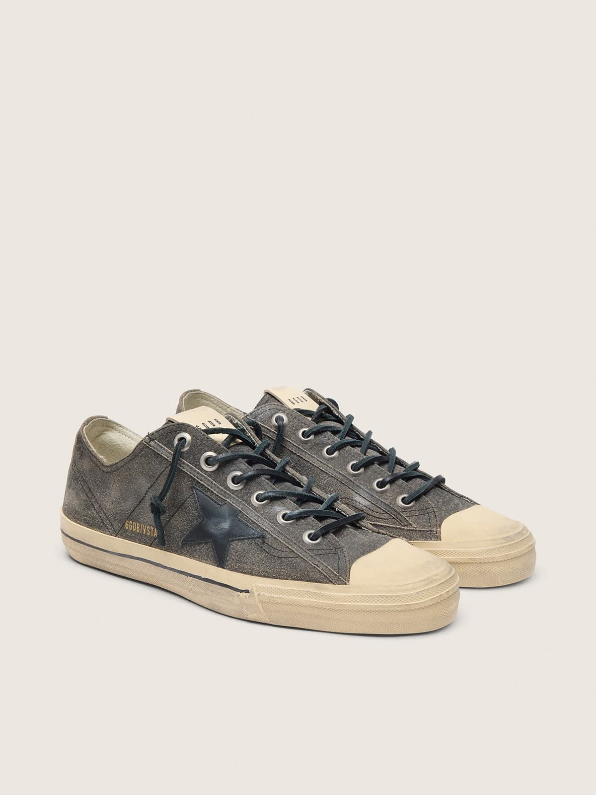 Men's V-Star in black suede with black leather star
