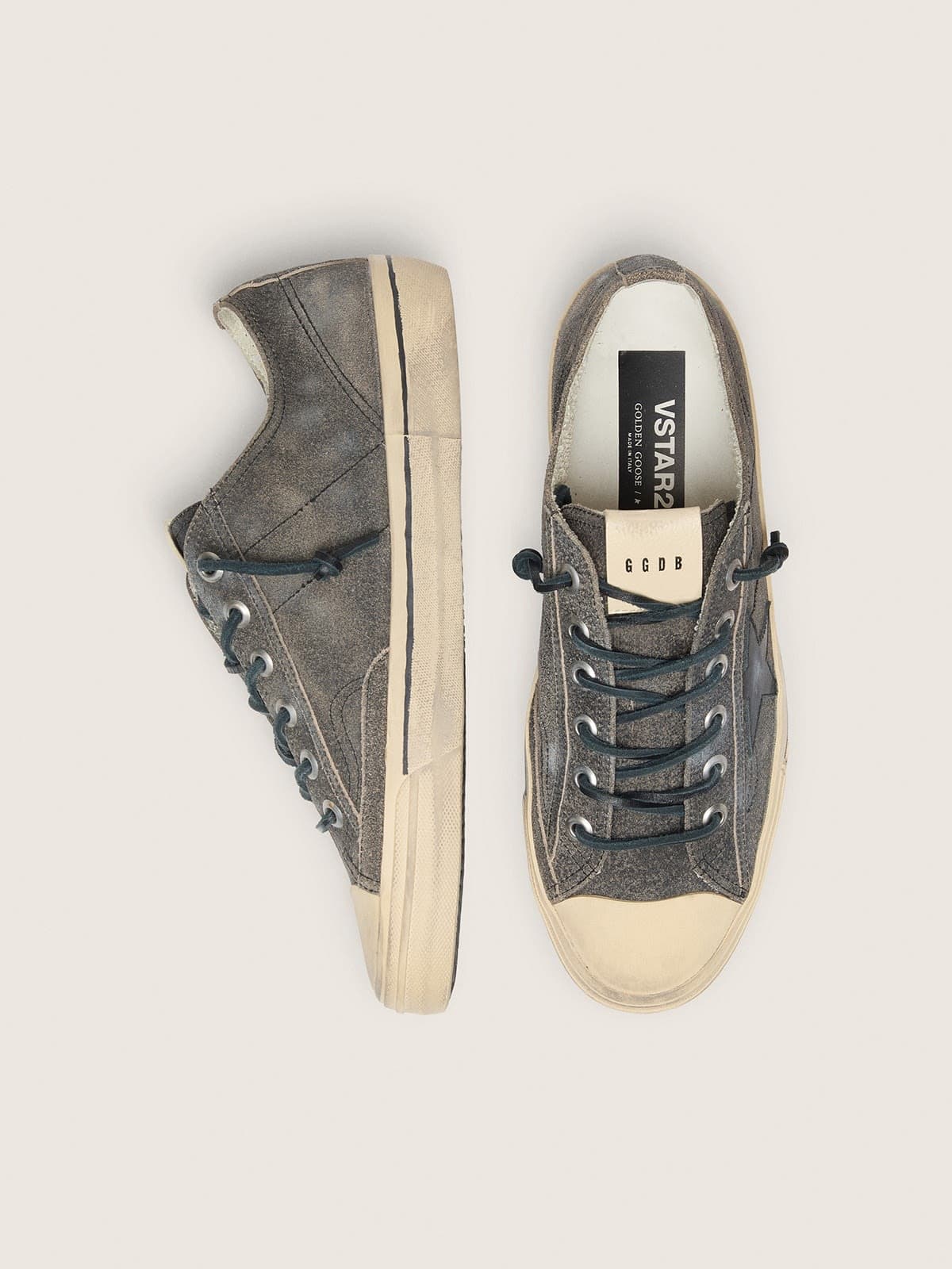 Men's V-Star in black suede with black leather star