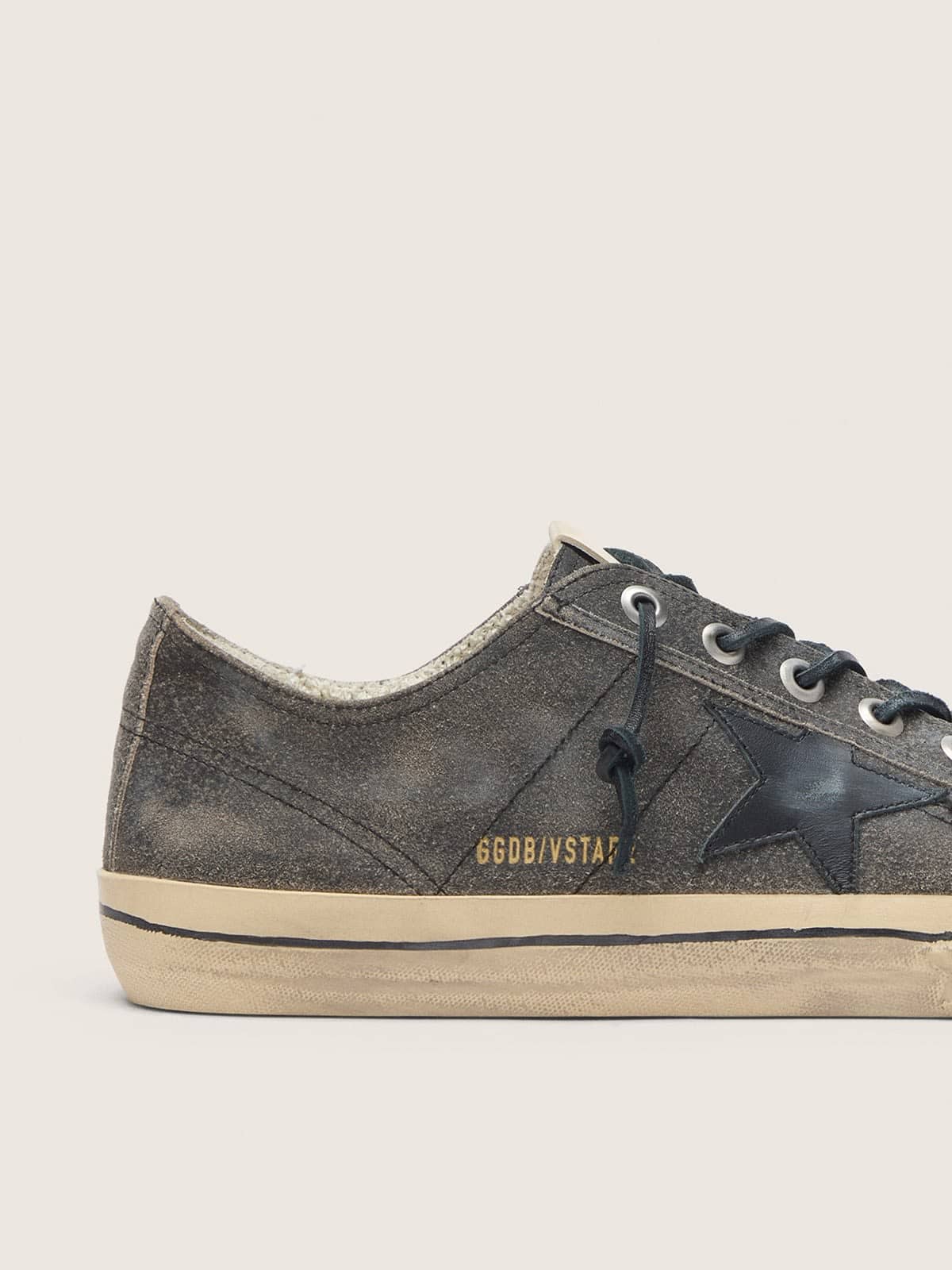 Men's V-Star in black suede with black leather star
