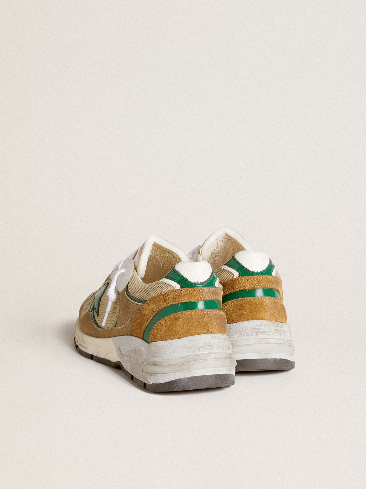 Men's Dad-Star LAB in nylon with green leather star and suede inserts