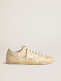 Men's V-Star LAB in canvas with leather star and rust-colored marks