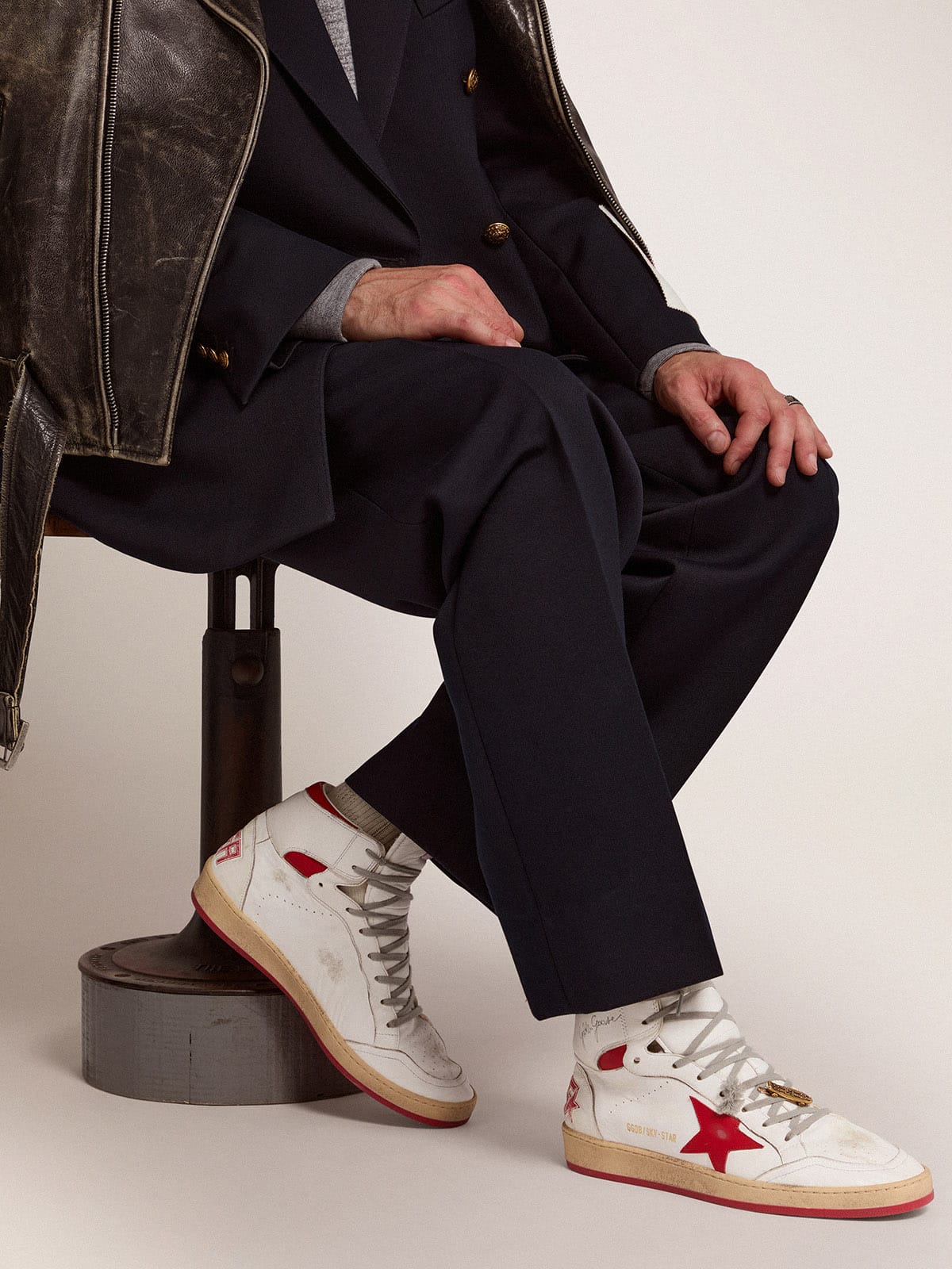 Men's Sky-Star with signature on the ankle and red inserts