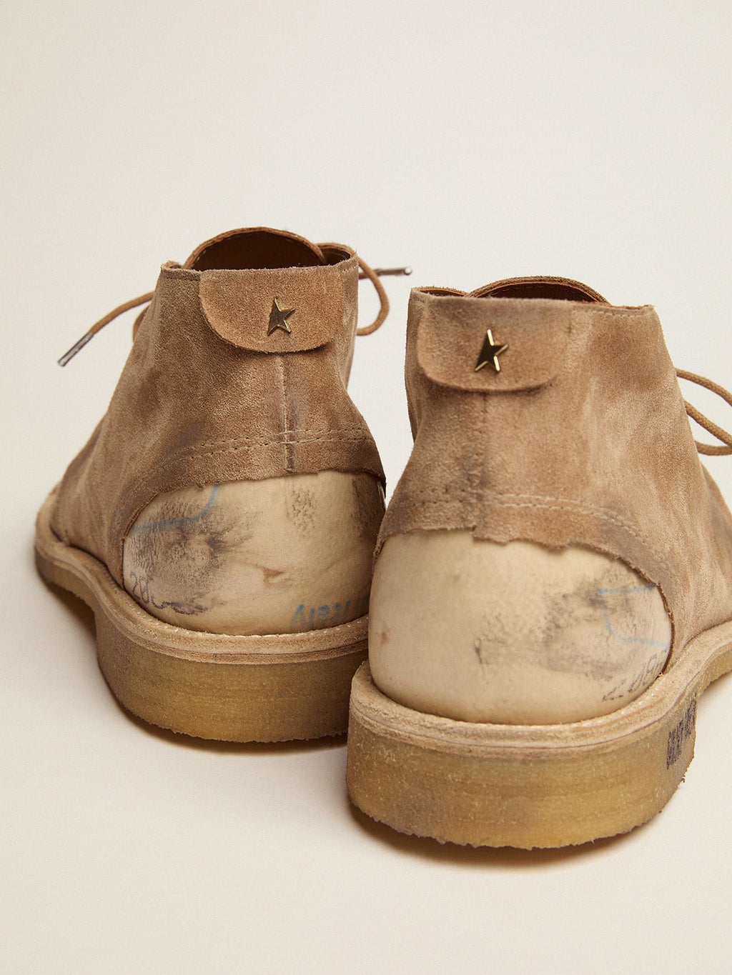 Noel ankle boots in caramel-colored suede