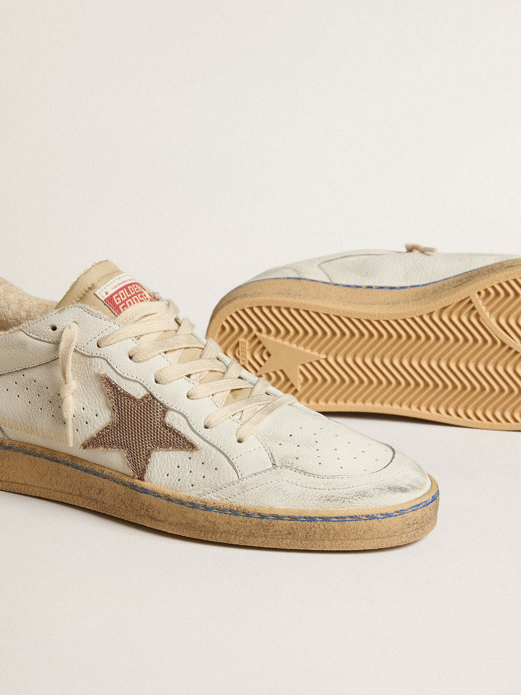 Ball Star LTD with sand mesh star and green leather heel tab