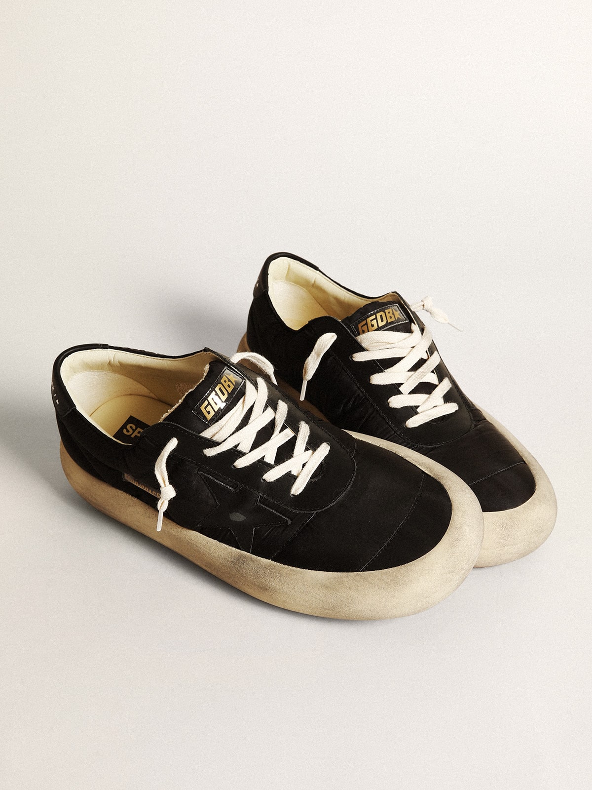 Men's Space-Star in nylon with black leather star and heel tab