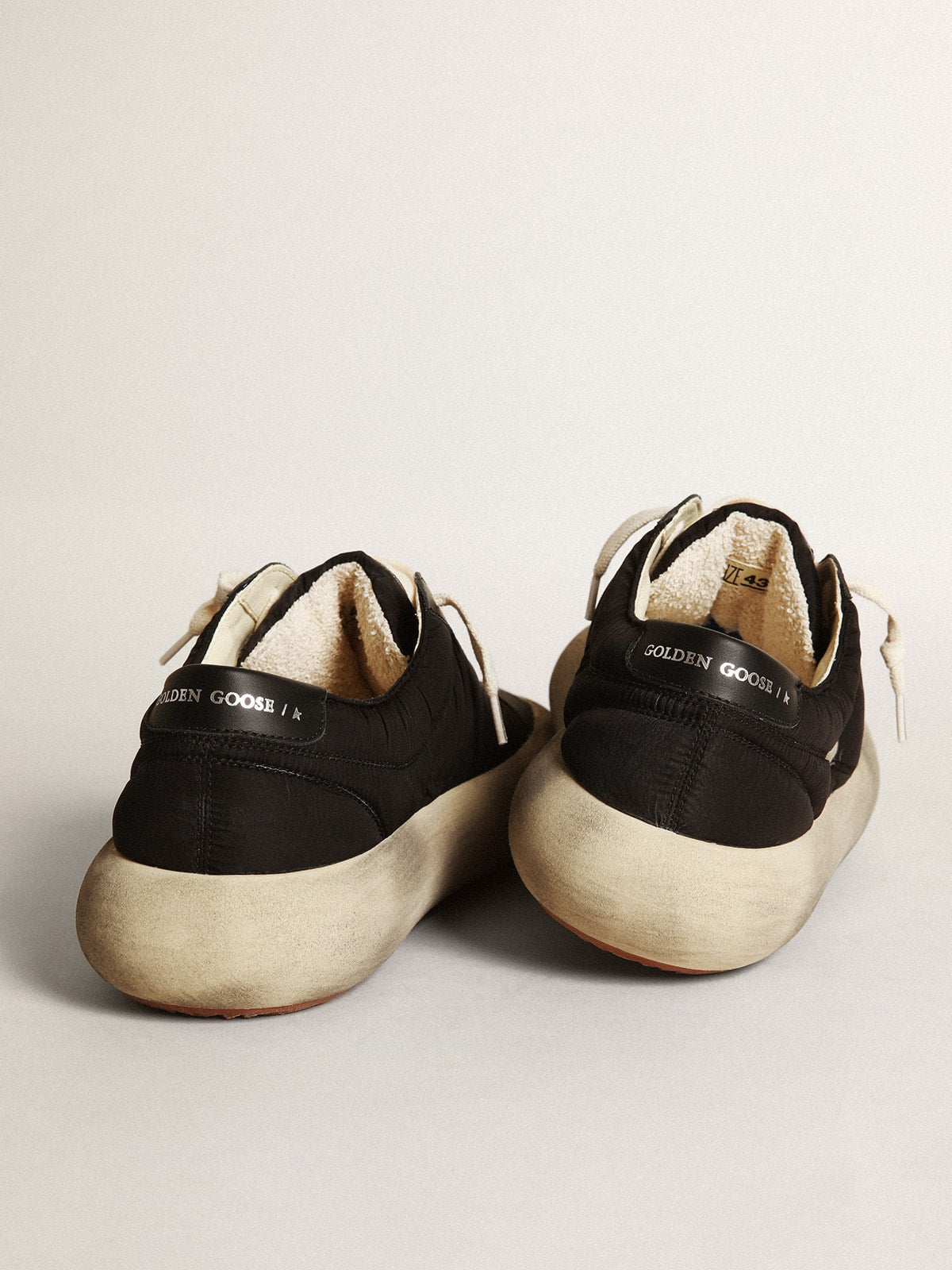 Men's Space-Star in nylon with black leather star and heel tab