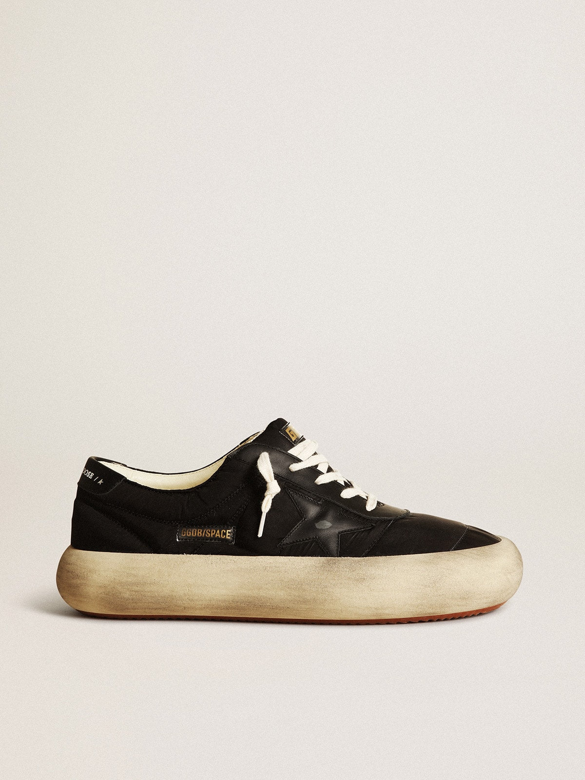 Men's Space-Star in nylon with black leather star and heel tab
