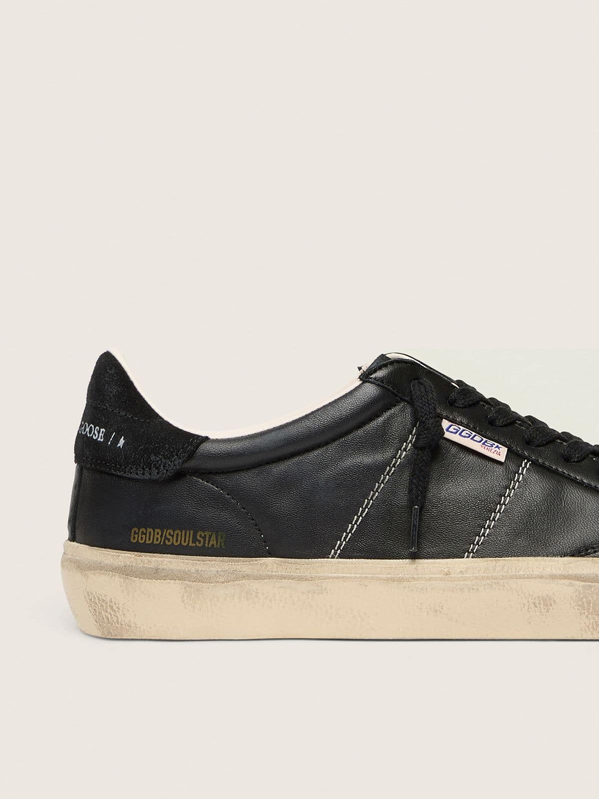 Men's Soul Star in black bio-based nappa