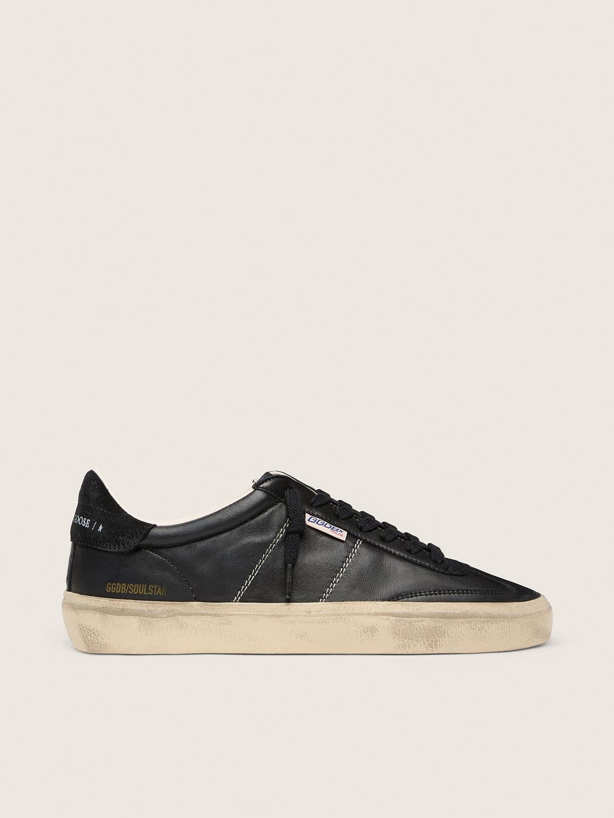 Men's Soul Star in black bio-based nappa
