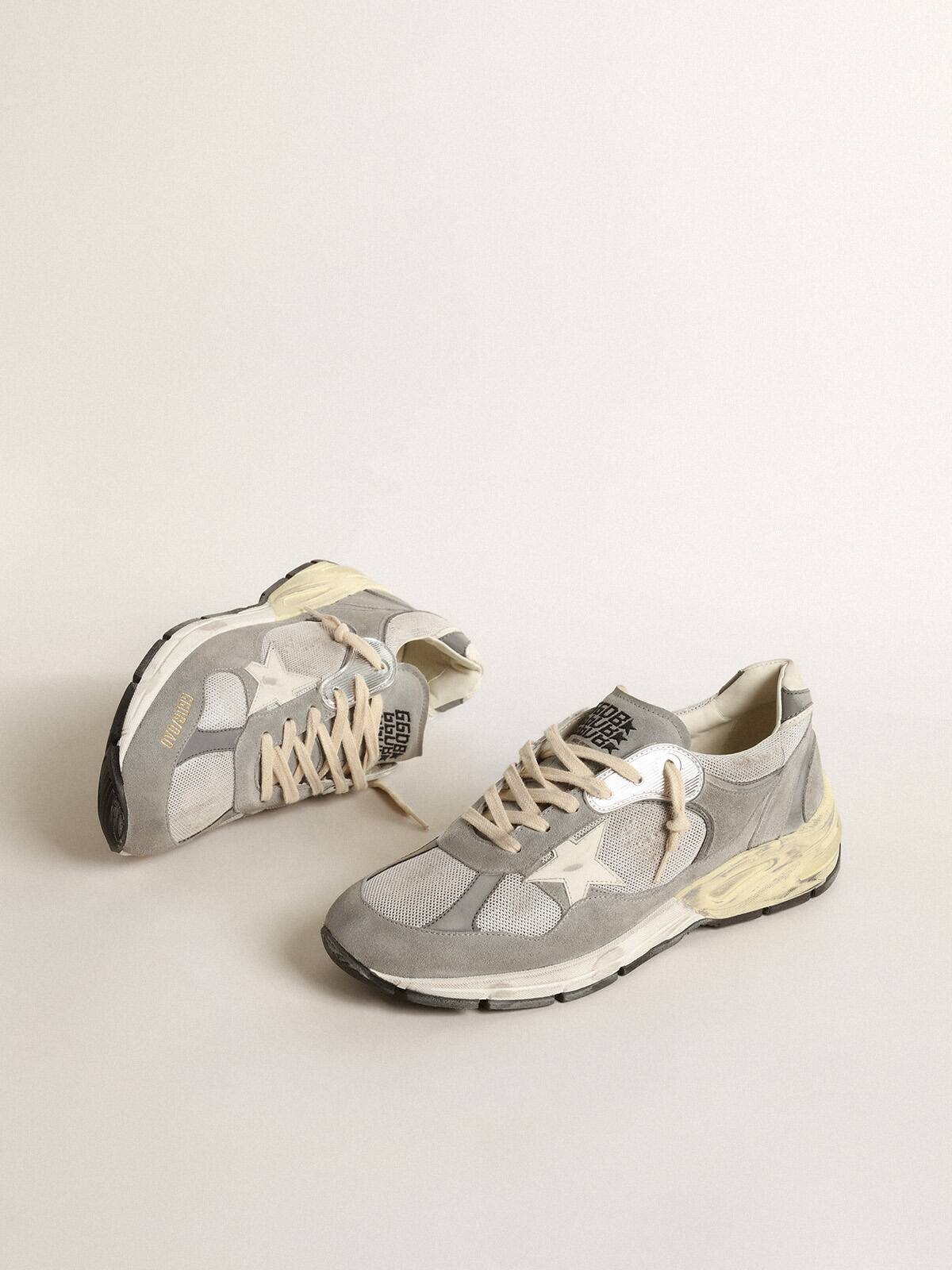 Men's Dad-Star in suede and mesh with white leather star and heel tab