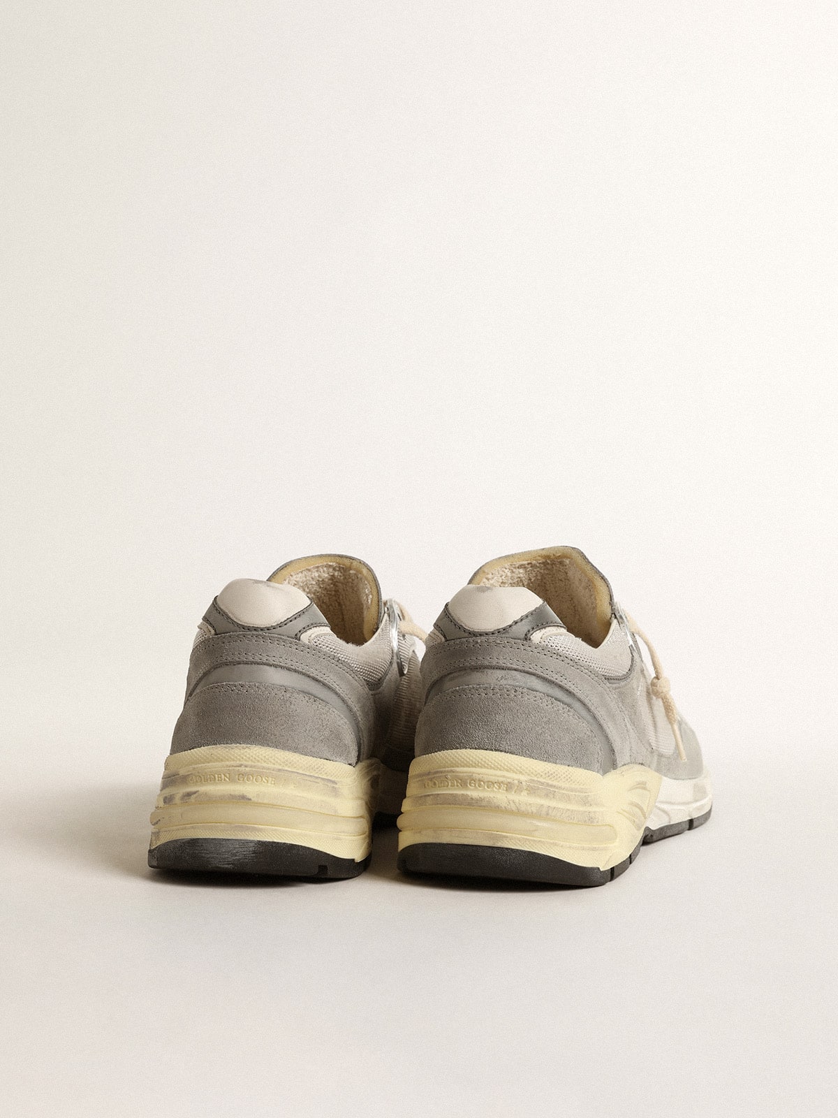 Men's Dad-Star in suede and mesh with white leather star and heel tab