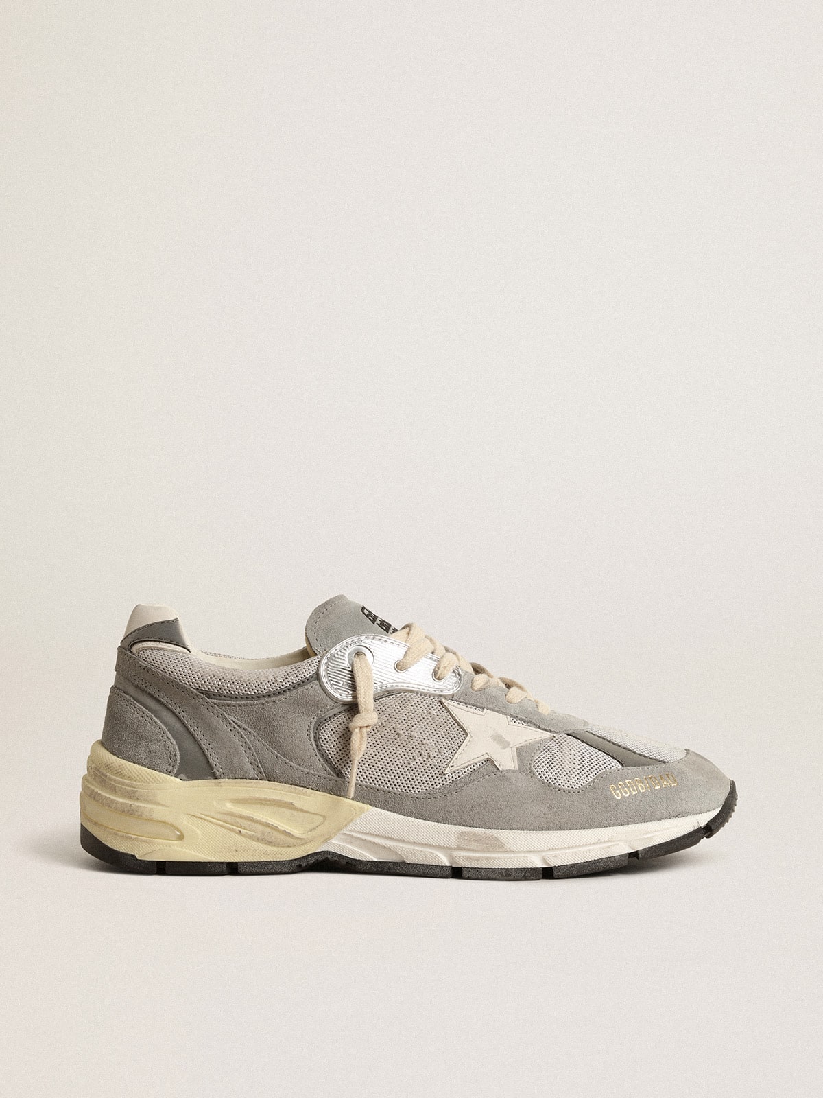 Men's Dad-Star in suede and mesh with white leather star and heel tab