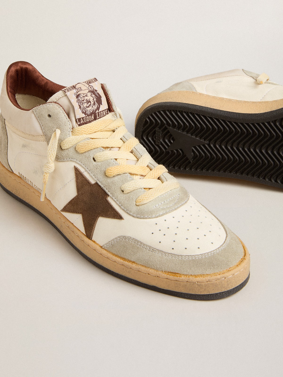 Ball Star LTD in nappa and nylon with suede star and inserts