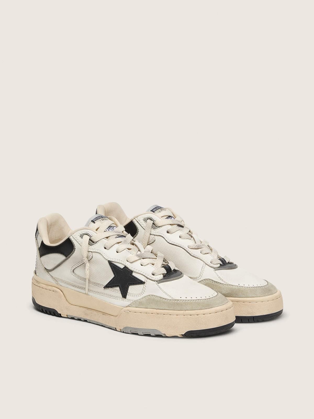 Men's Forty2 with black star and black leather heel tab