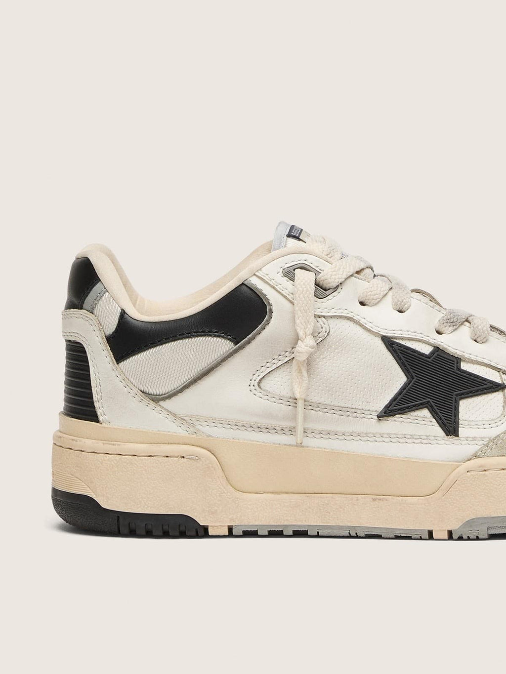 Men's Forty2 with black star and black leather heel tab