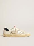 Men's Super-Star LTD in mesh and leather with silver star and blue heel tab