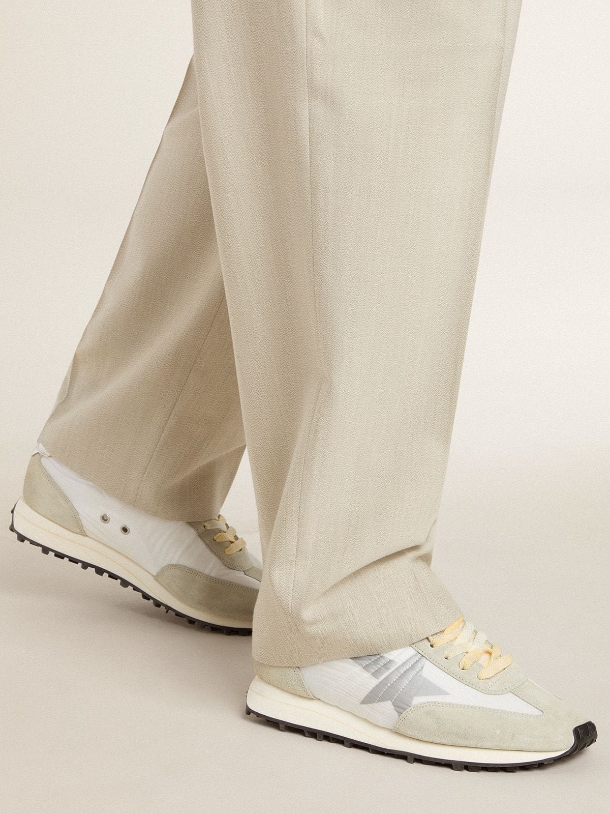 Men's Marathon with white nylon upper and silver star