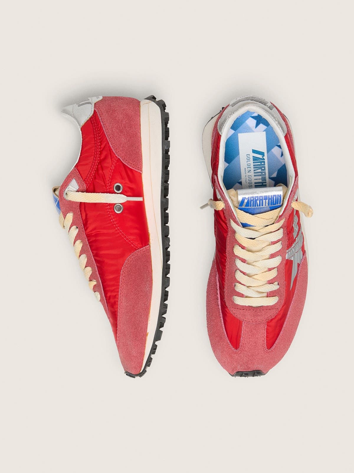 Men's Marathon with red nylon upper and silver star