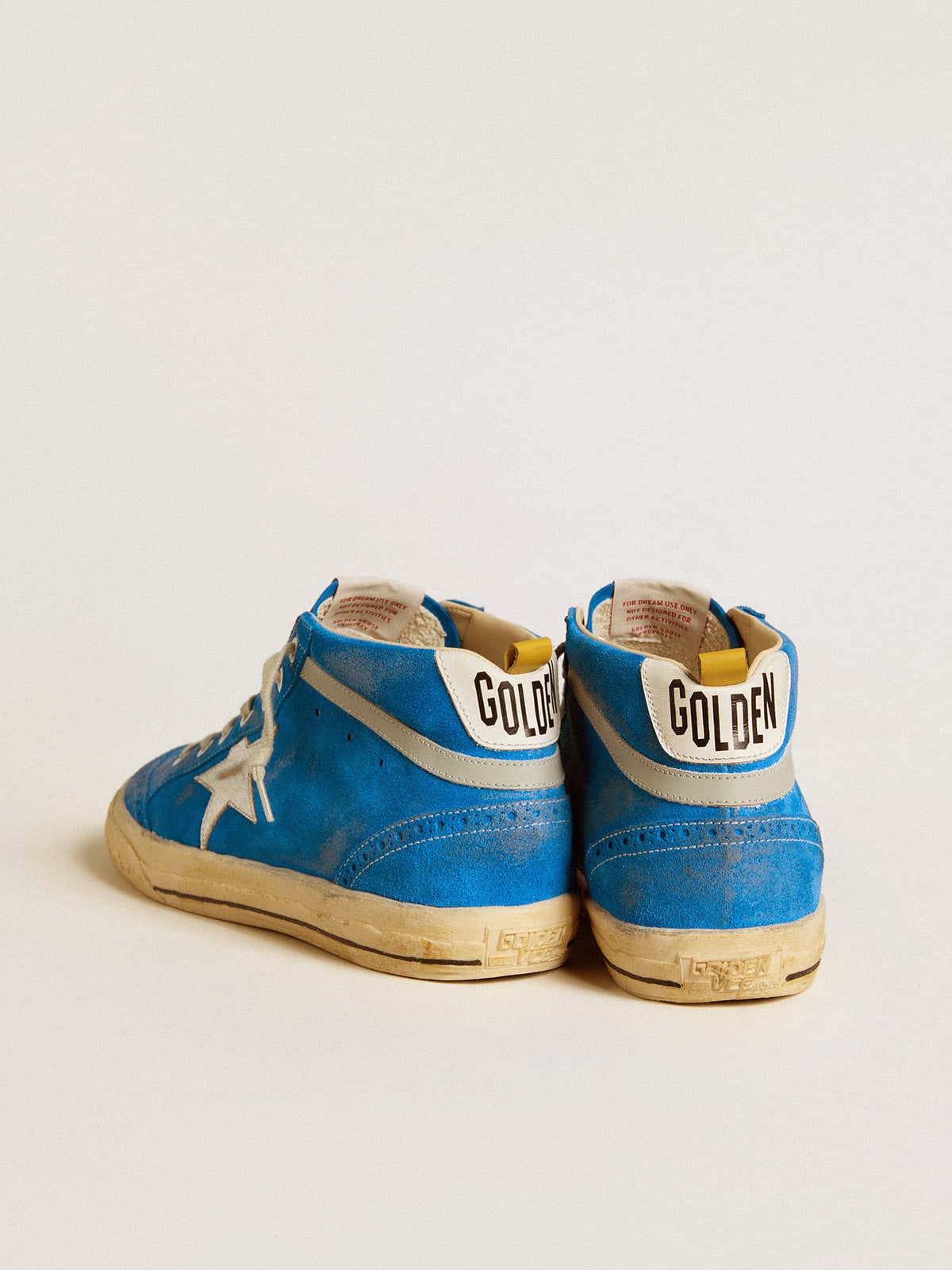 Mid Star in suede with metallic leather star and leather heel tab
