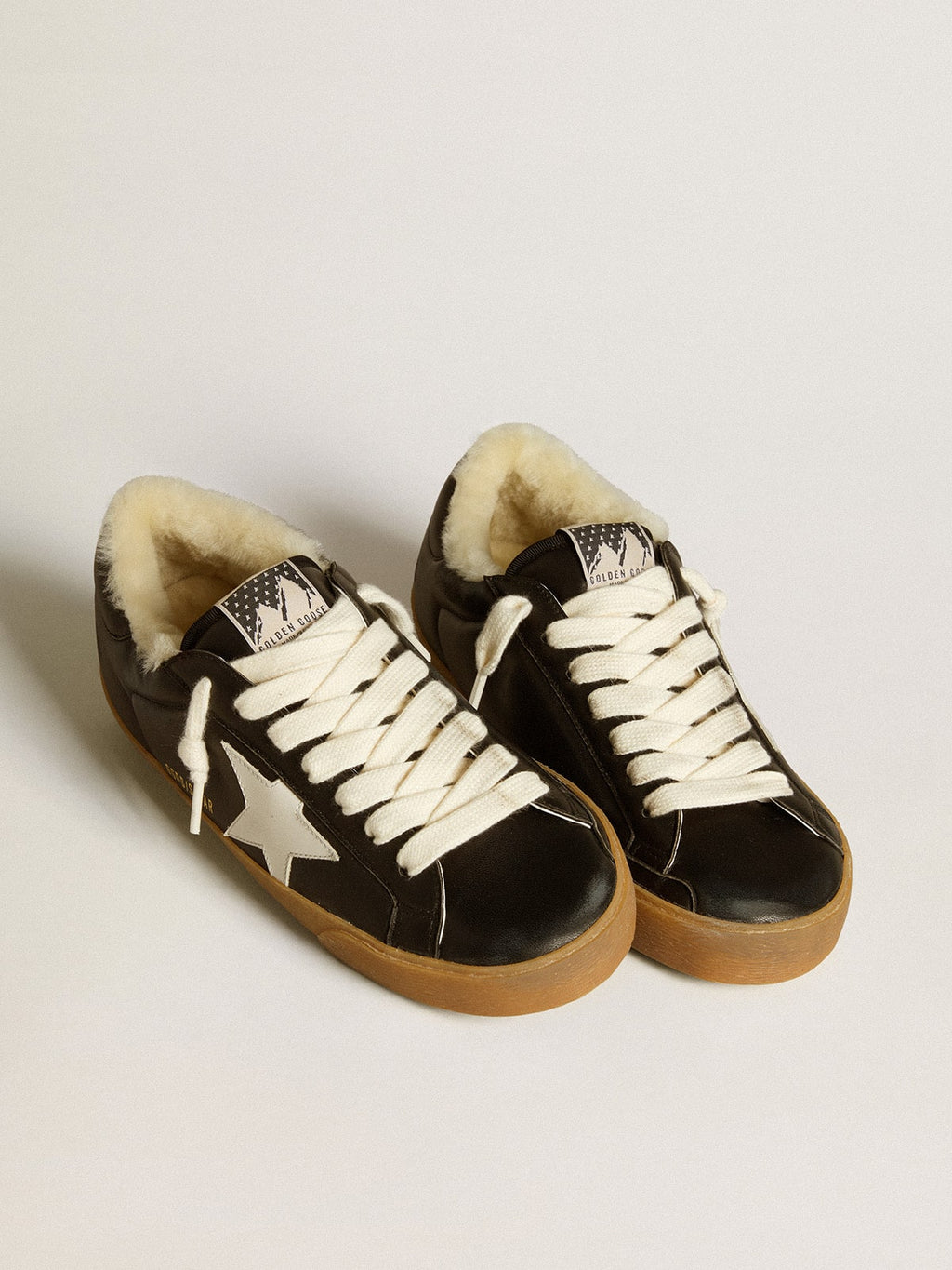 Men's Super-Star in matelass¨¦ nappa with leather star and shearling lining