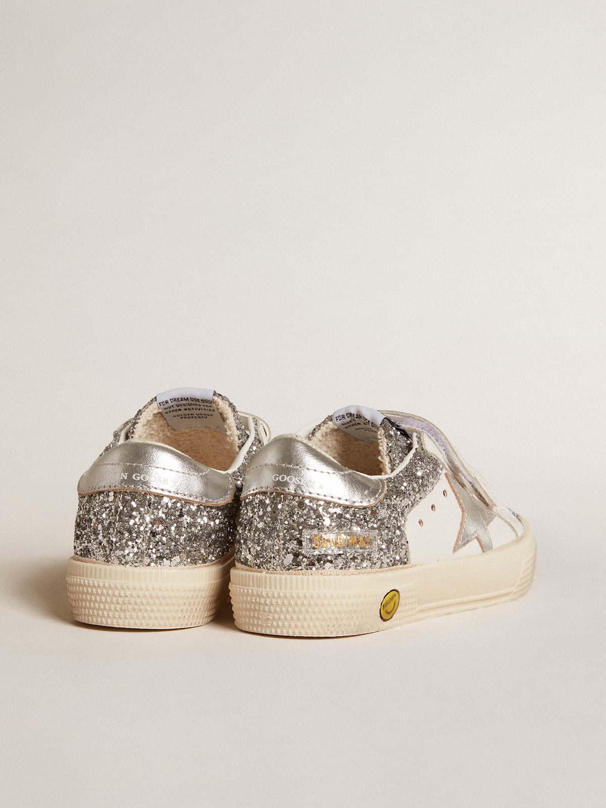 Bio-based May Teen in glitter with silver star and heel tab