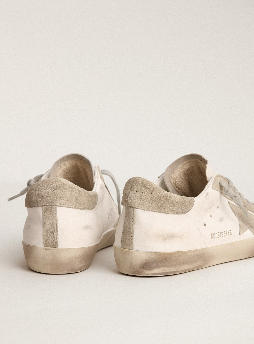 Women's Super-Star with gray suede star and heel tab
