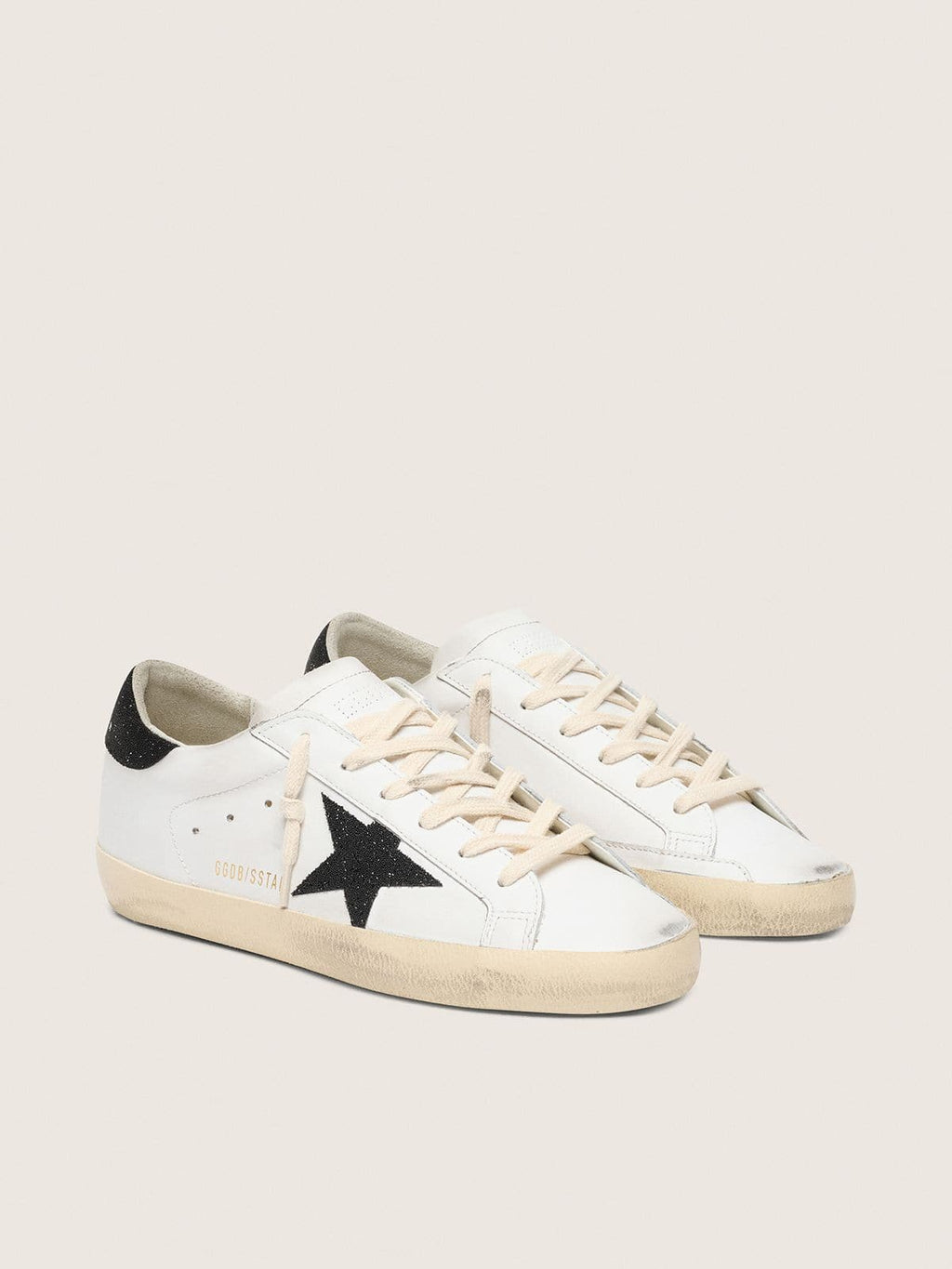 Women's Super-Star with a black Swarovski crystal star and heel tab