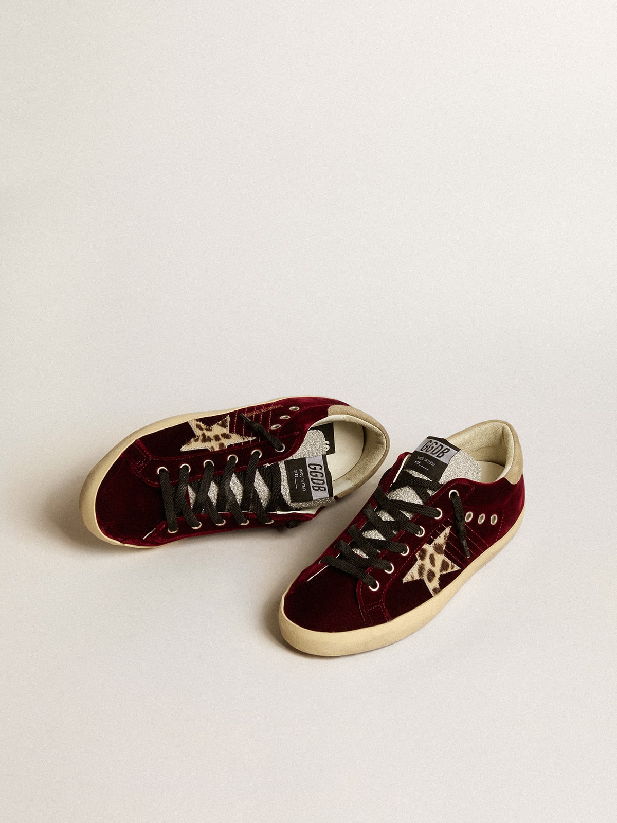 Women's Super-Star LTD in velvet with pony skin star and glitter tongue