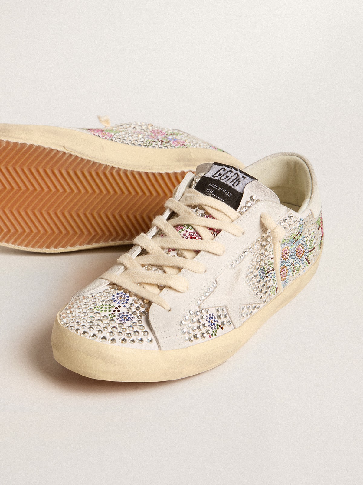 Super-Star LTD in Swarovski crystals with suede star and heel tab