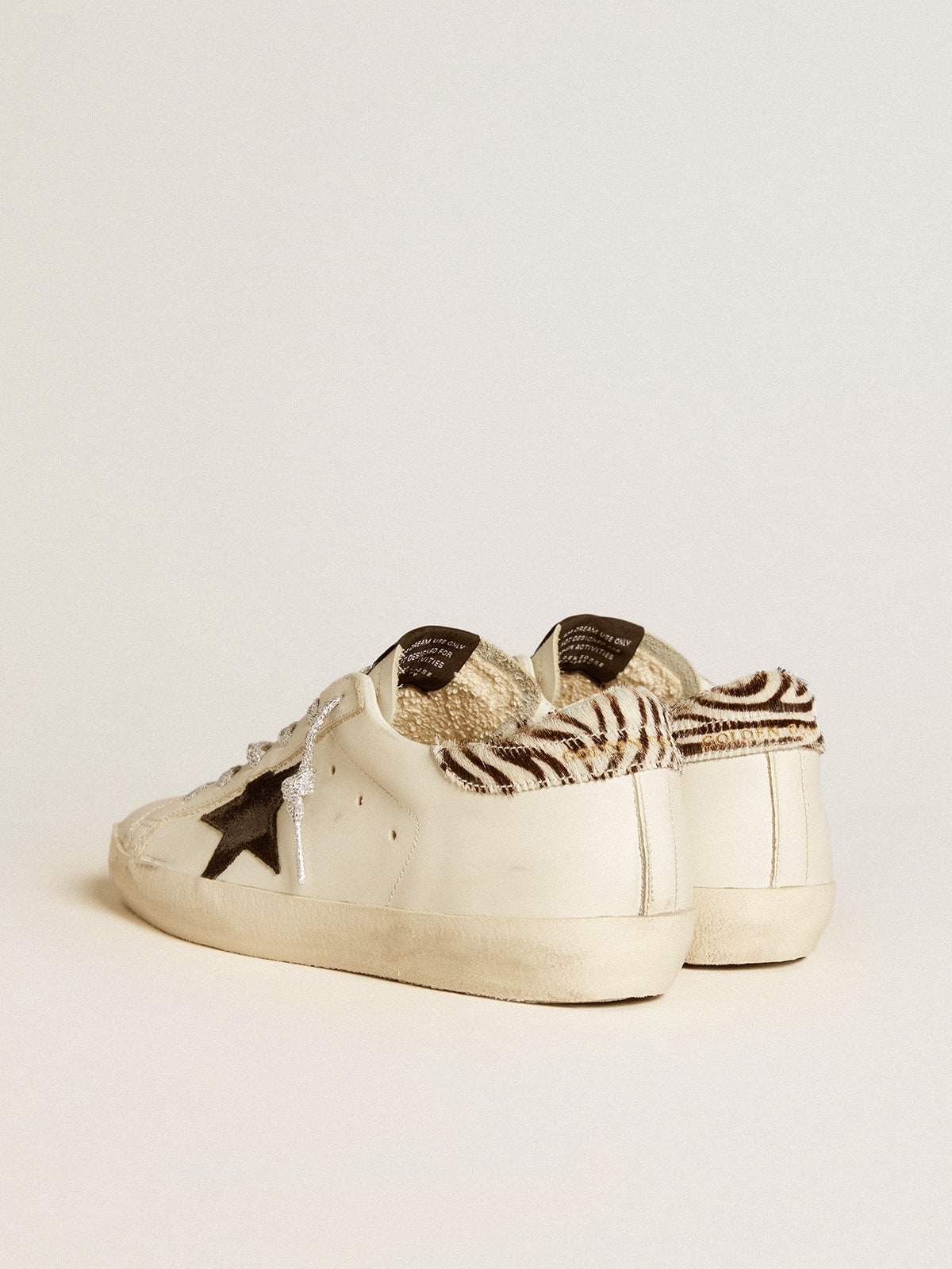 Women's Super-Star with suede star and in pony skin heel tab